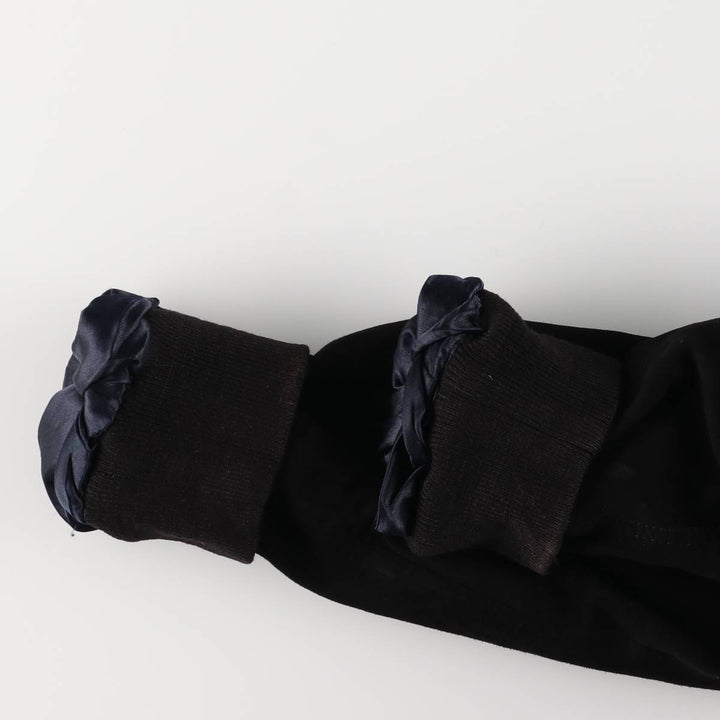 VERA PELLE Stand Collar Suede Leather Blouson Men's XXL Genuine Leather Suede Leather black type Vintage Second Hand