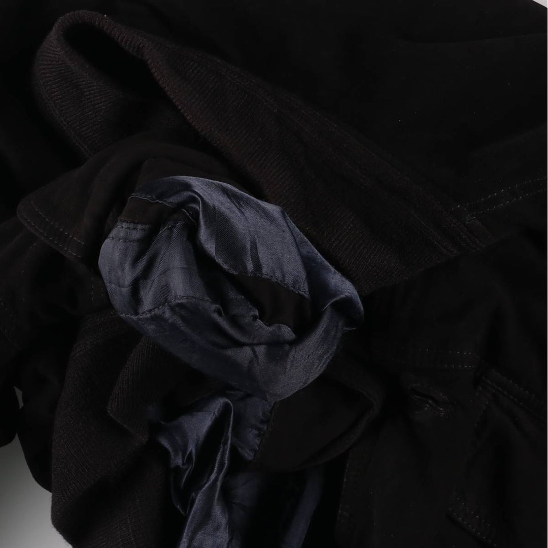 VERA PELLE Stand Collar Suede Leather Blouson Men's XXL Genuine Leather Suede Leather black type Vintage Second Hand