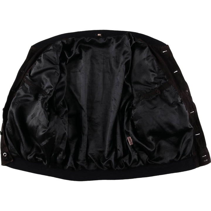 Vintage suede leather blouson, men's size XL Genuine Leather Suede Leather brown type Vintage Second Hand