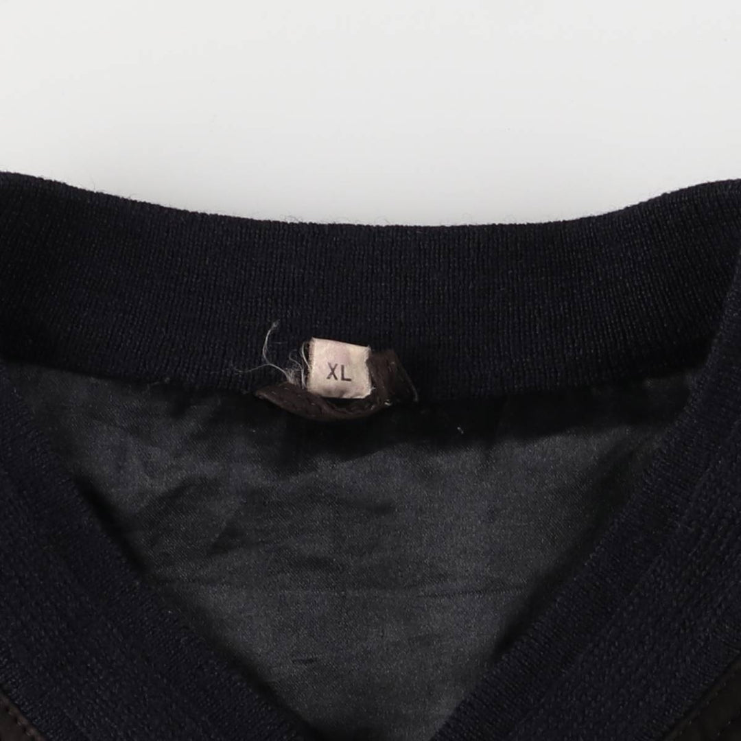 Vintage suede leather blouson, men's size XL Genuine Leather Suede Leather brown type Vintage Second Hand