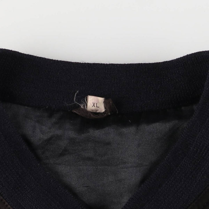 Vintage suede leather blouson, men's size XL Genuine Leather Suede Leather brown type Vintage Second Hand