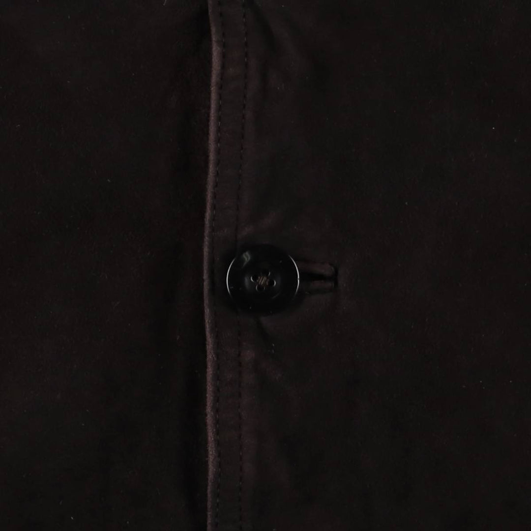 Vintage suede leather blouson, men's size XL Genuine Leather Suede Leather brown type Vintage Second Hand