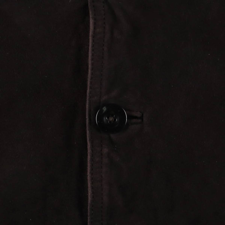 Vintage suede leather blouson, men's size XL Genuine Leather Suede Leather brown type Vintage Second Hand