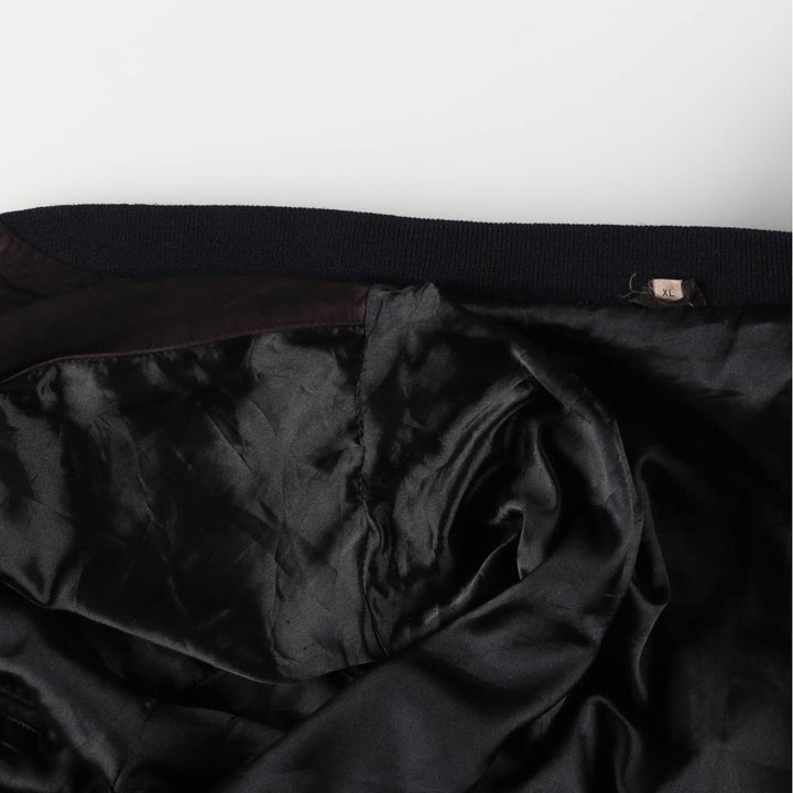 Vintage suede leather blouson, men's size XL Genuine Leather Suede Leather brown type Vintage Second Hand