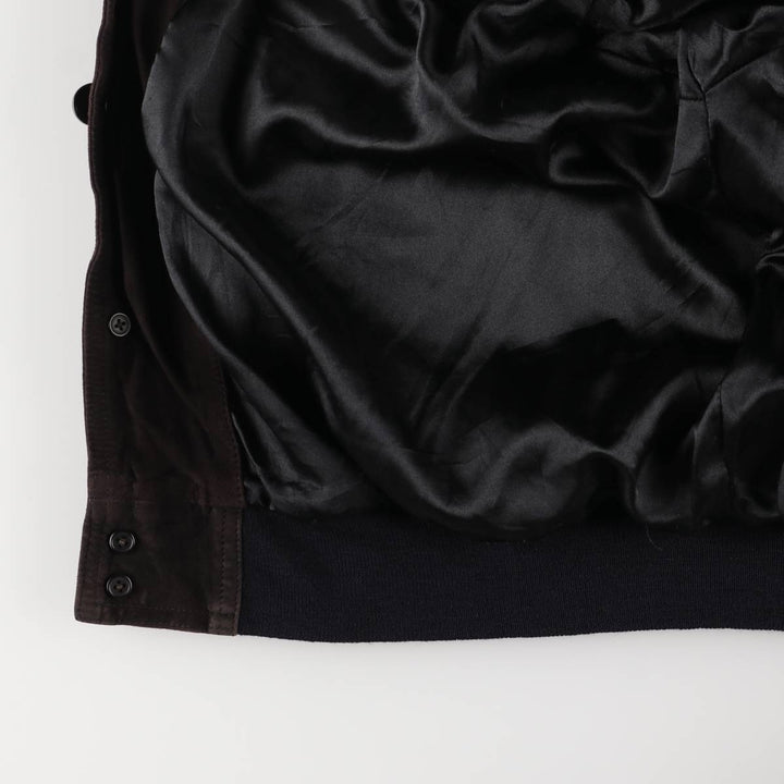 Vintage suede leather blouson, men's size XL Genuine Leather Suede Leather brown type Vintage Second Hand