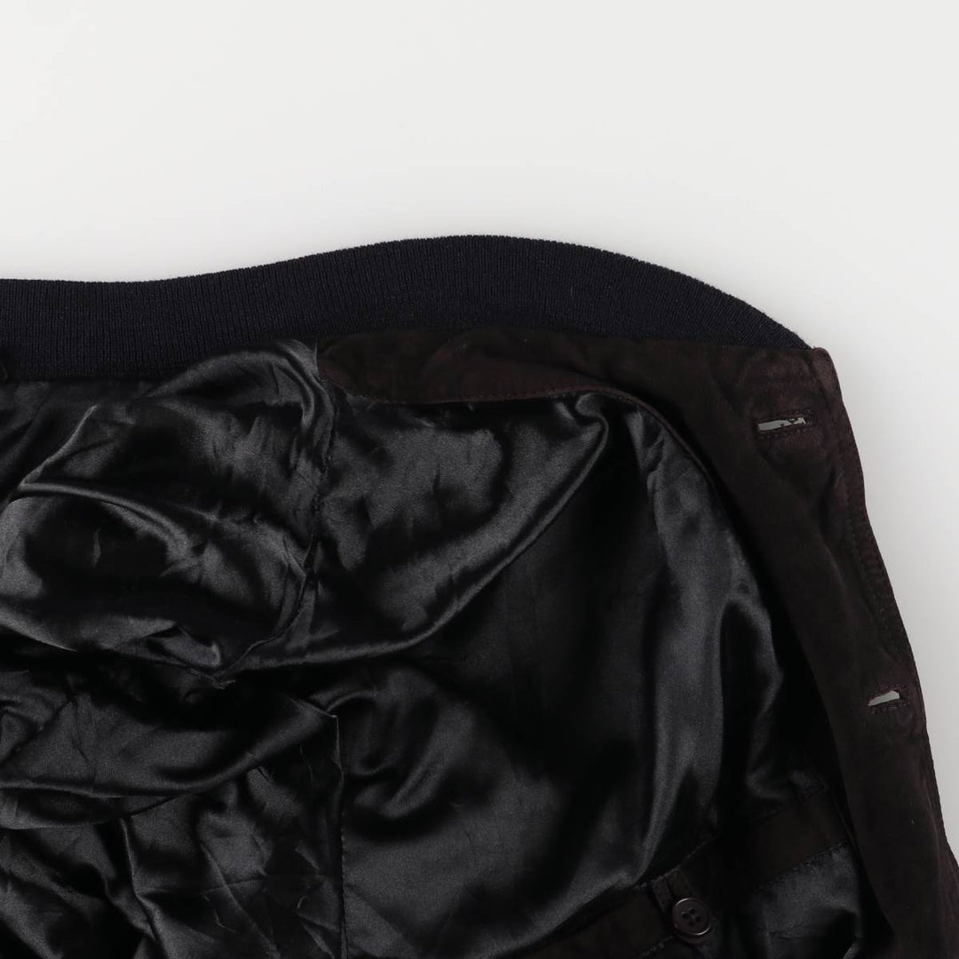 Vintage suede leather blouson, men's size XL Genuine Leather Suede Leather brown type Vintage Second Hand