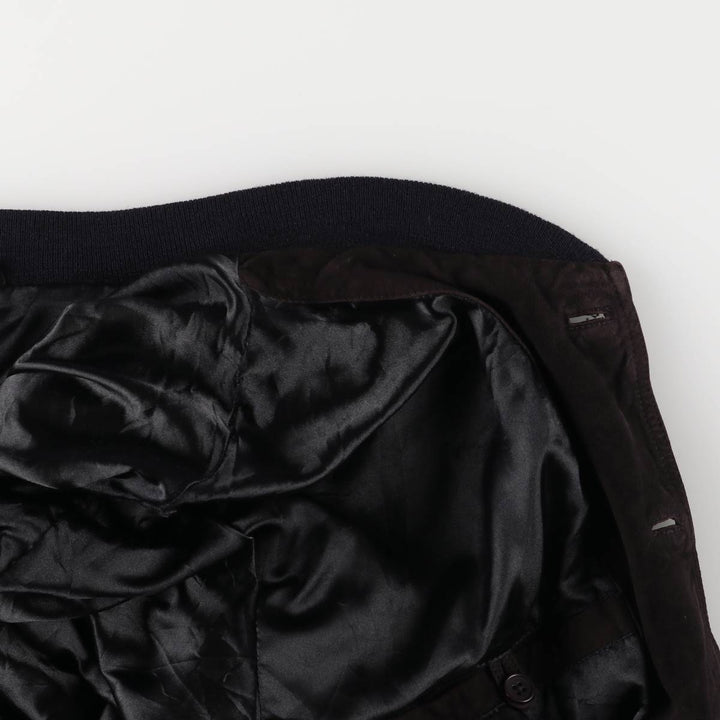 Vintage suede leather blouson, men's size XL Genuine Leather Suede Leather brown type Vintage Second Hand