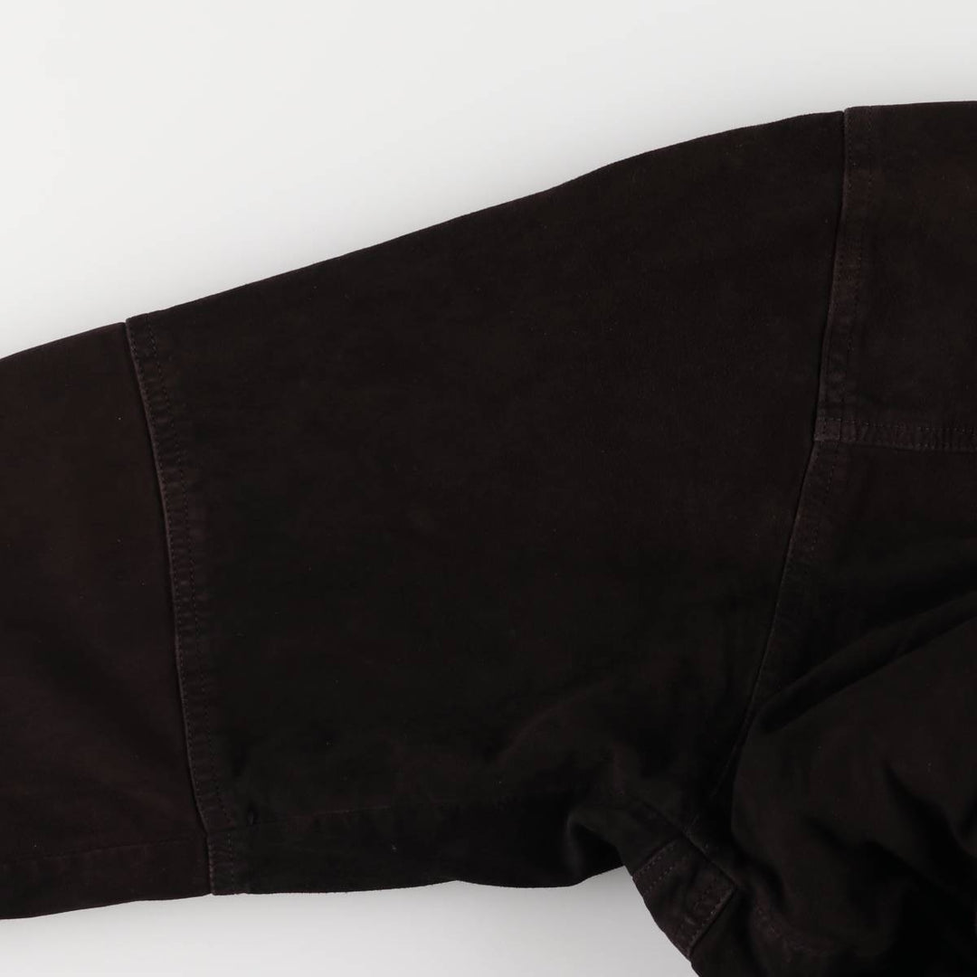 Vintage suede leather blouson, men's size XL Genuine Leather Suede Leather brown type Vintage Second Hand