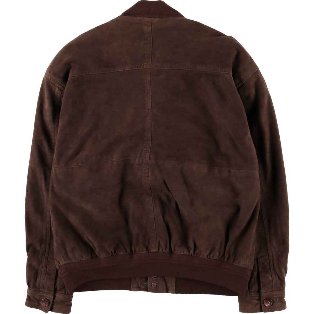 Oversized C and A suede leather jacket, men's size XXXL Genuine Leather Suede Leather bordeaux Vintage Second Hand