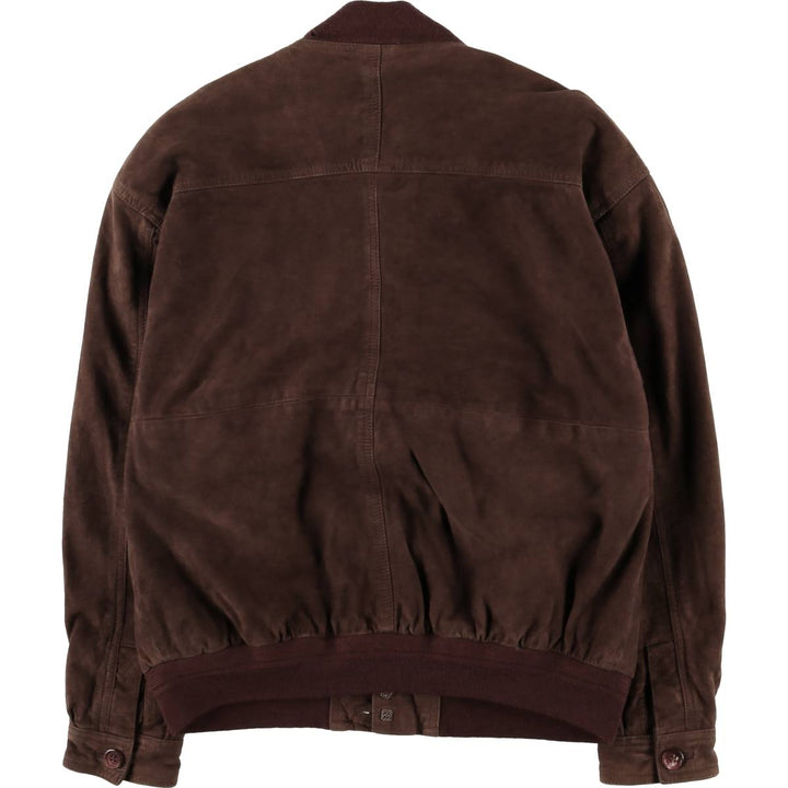 Oversized C and A suede leather jacket, men's size XXXL Genuine Leather Suede Leather bordeaux Vintage Second Hand