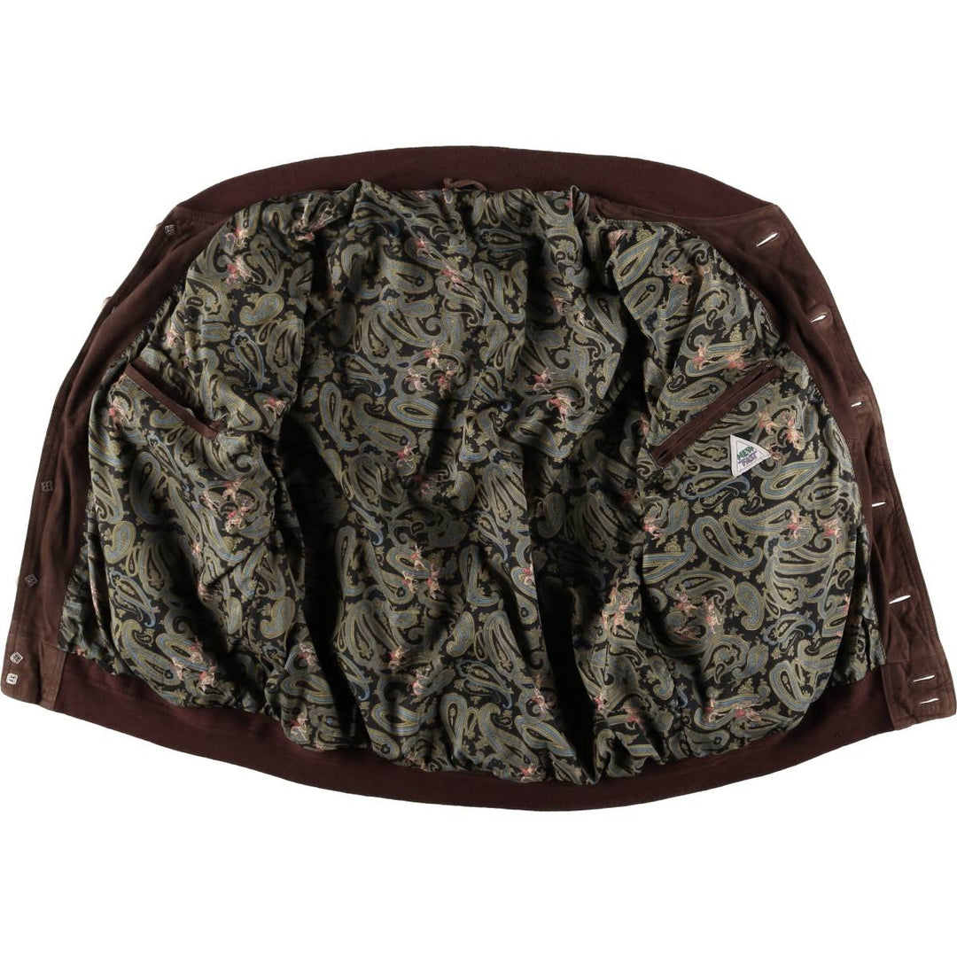 Oversized C and A suede leather jacket, men's size XXXL Genuine Leather Suede Leather bordeaux Vintage Second Hand