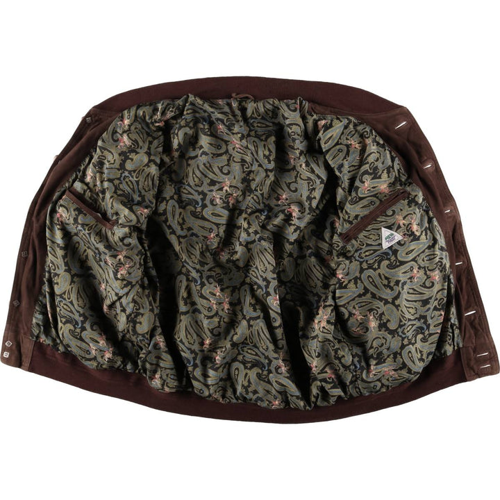 Oversized C and A suede leather jacket, men's size XXXL Genuine Leather Suede Leather bordeaux Vintage Second Hand