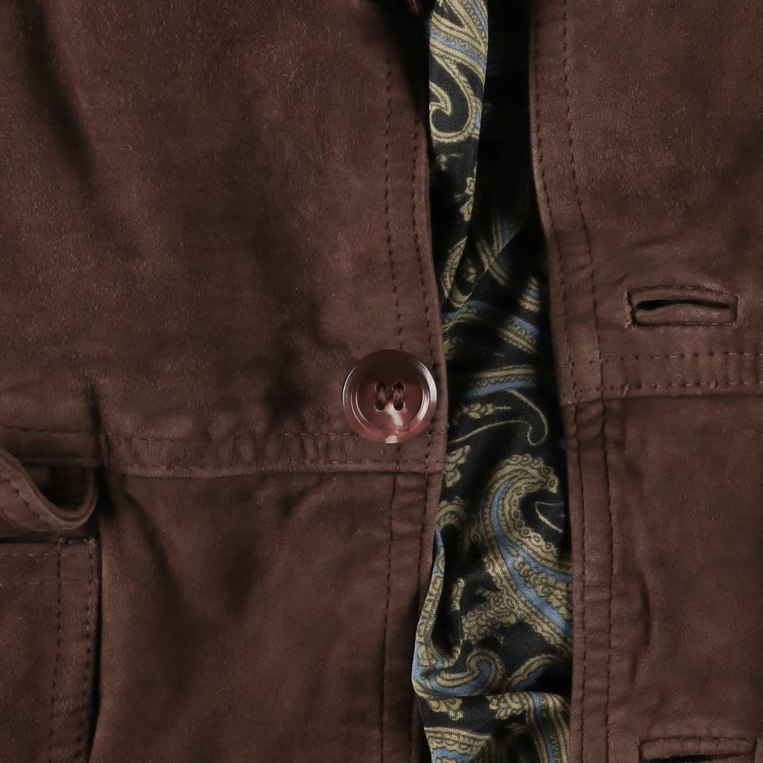 Oversized C and A suede leather jacket, men's size XXXL Genuine Leather Suede Leather bordeaux Vintage Second Hand