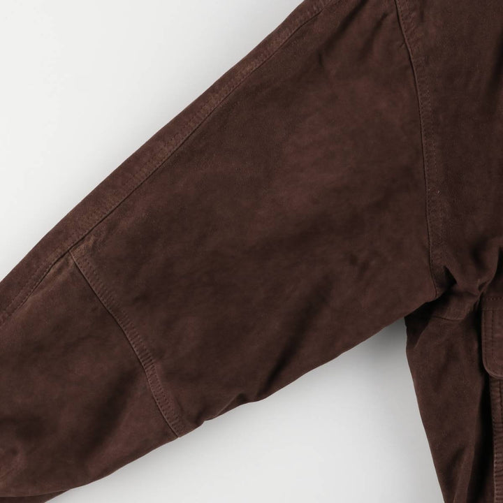 Oversized C and A suede leather jacket, men's size XXXL Genuine Leather Suede Leather bordeaux Vintage Second Hand