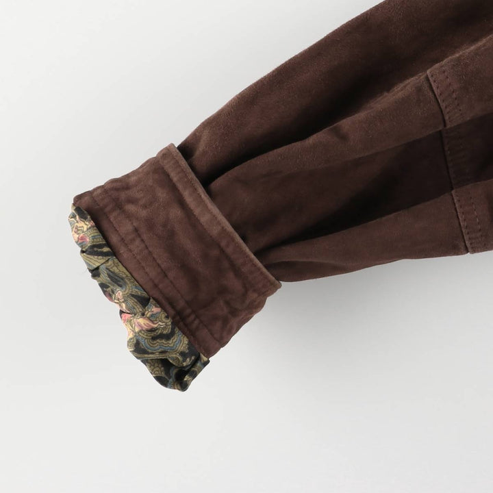 Oversized C and A suede leather jacket, men's size XXXL Genuine Leather Suede Leather bordeaux Vintage Second Hand