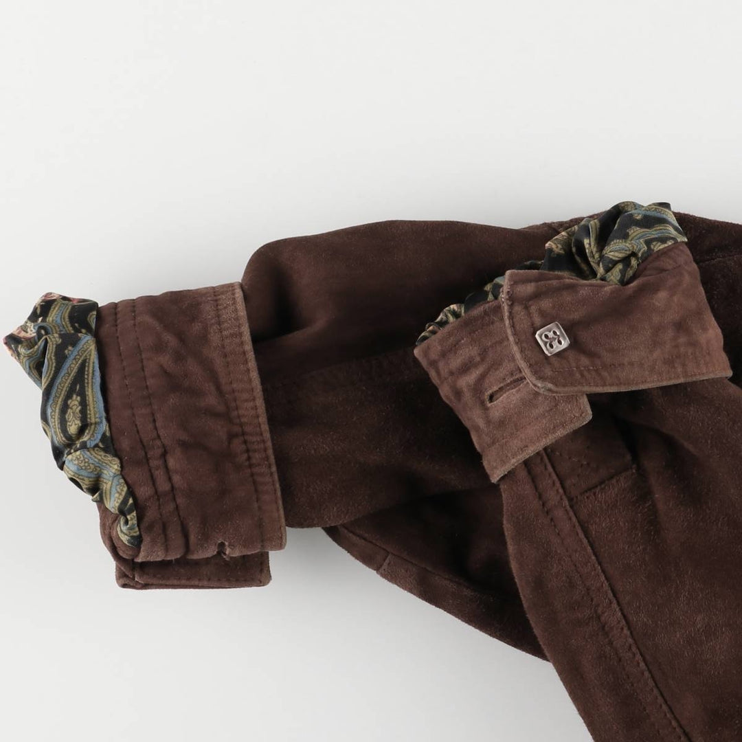 Oversized C and A suede leather jacket, men's size XXXL Genuine Leather Suede Leather bordeaux Vintage Second Hand