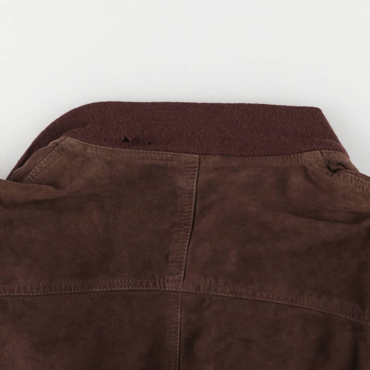 Oversized C and A suede leather jacket, men's size XXXL Genuine Leather Suede Leather bordeaux Vintage Second Hand