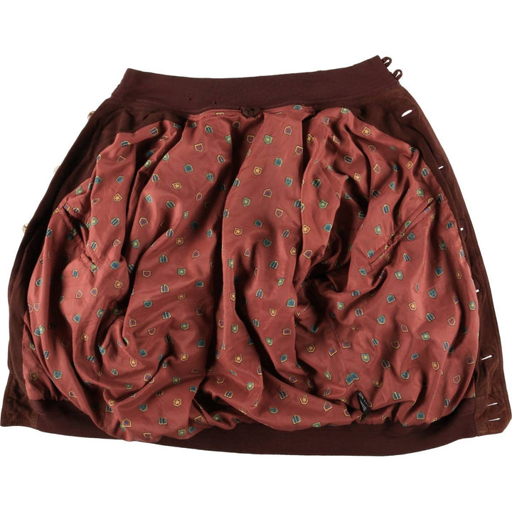 Oversized stand-collar suede leather jacket, men's size XXXL genuine leather bordeaux Vintage Second Hand