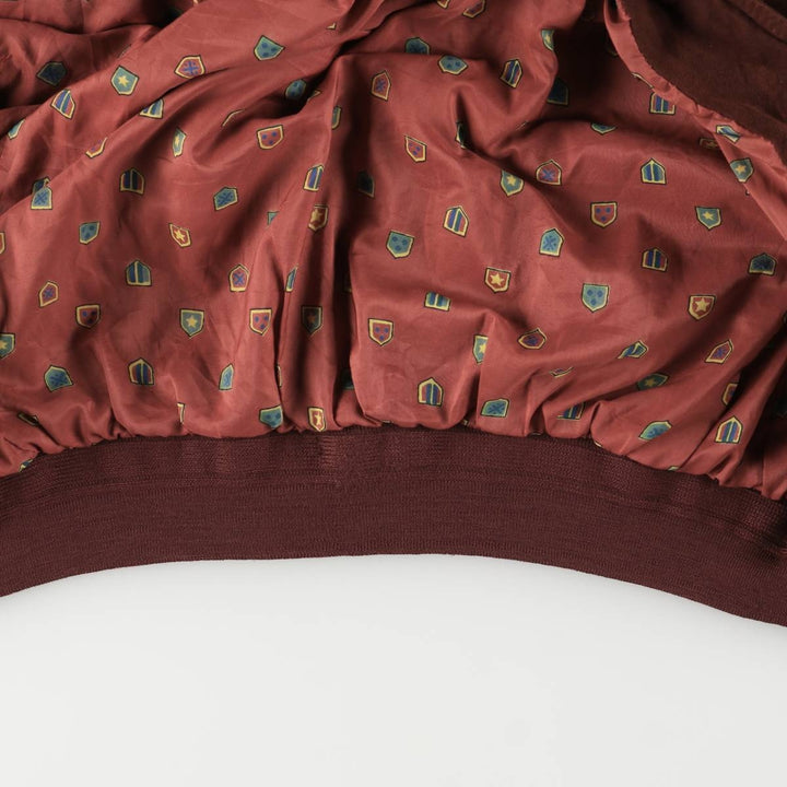 Oversized stand-collar suede leather jacket, men's size XXXL genuine leather bordeaux Vintage Second Hand