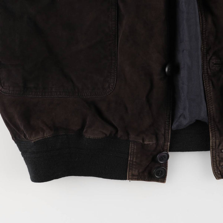 Aglietti and Failli suede leather jacket, men's size XL, vintage Genuine Leather Suede Leather brown type Vintage Second Hand