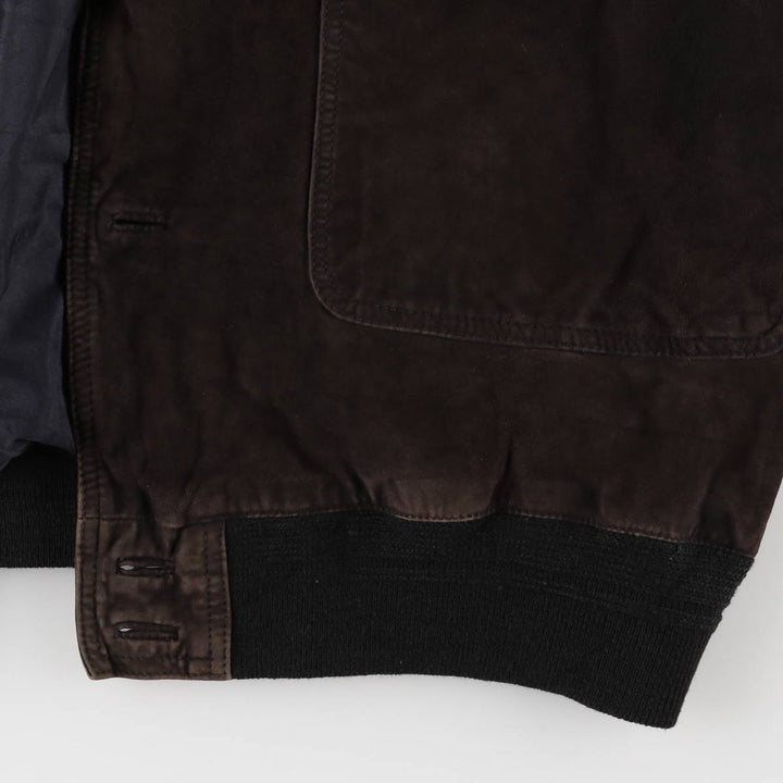 Aglietti and Failli suede leather jacket, men's size XL, vintage Genuine Leather Suede Leather brown type Vintage Second Hand