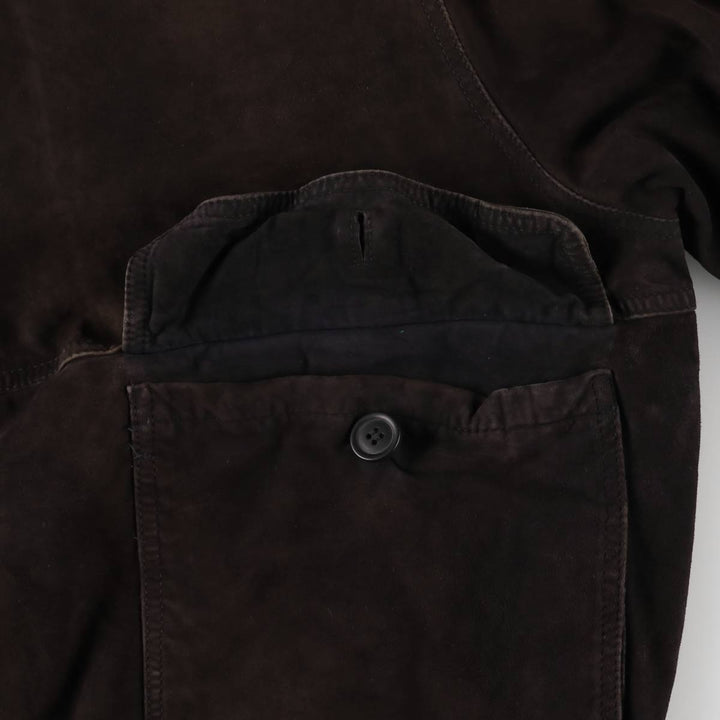 Aglietti and Failli suede leather jacket, men's size XL, vintage Genuine Leather Suede Leather brown type Vintage Second Hand