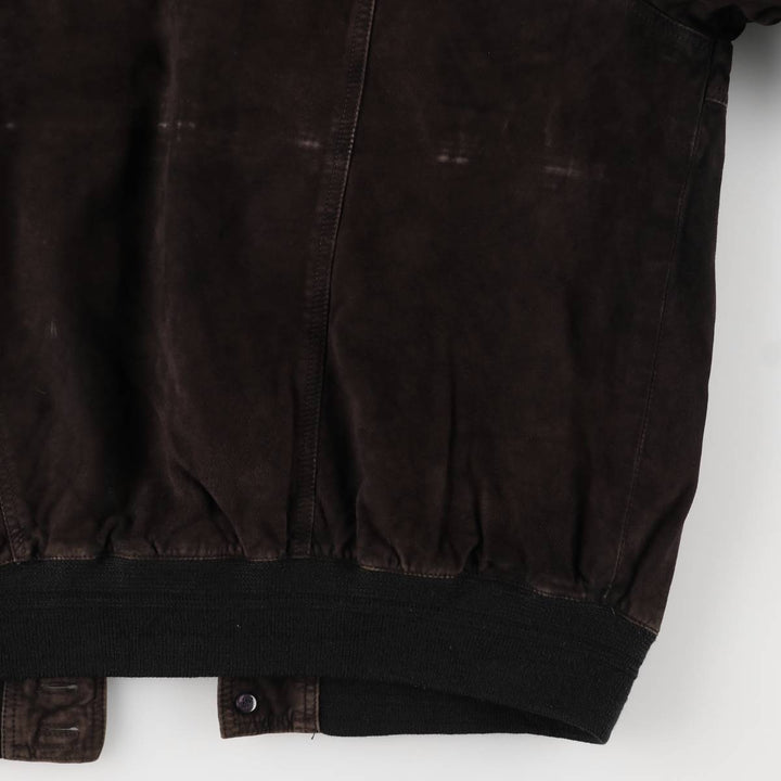 Aglietti and Failli suede leather jacket, men's size XL, vintage Genuine Leather Suede Leather brown type Vintage Second Hand