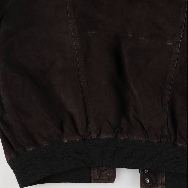 Aglietti and Failli suede leather jacket, men's size XL, vintage Genuine Leather Suede Leather brown type Vintage Second Hand