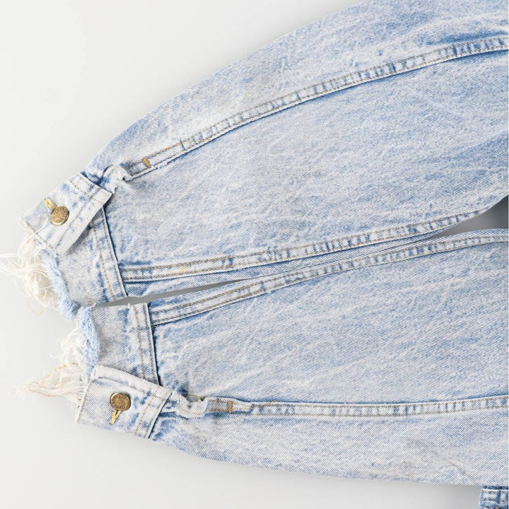 Vintage Lee denim jacket from the 1980'S to 1990s, made in the USA, size M. cotton blue type Vintage Second Hand