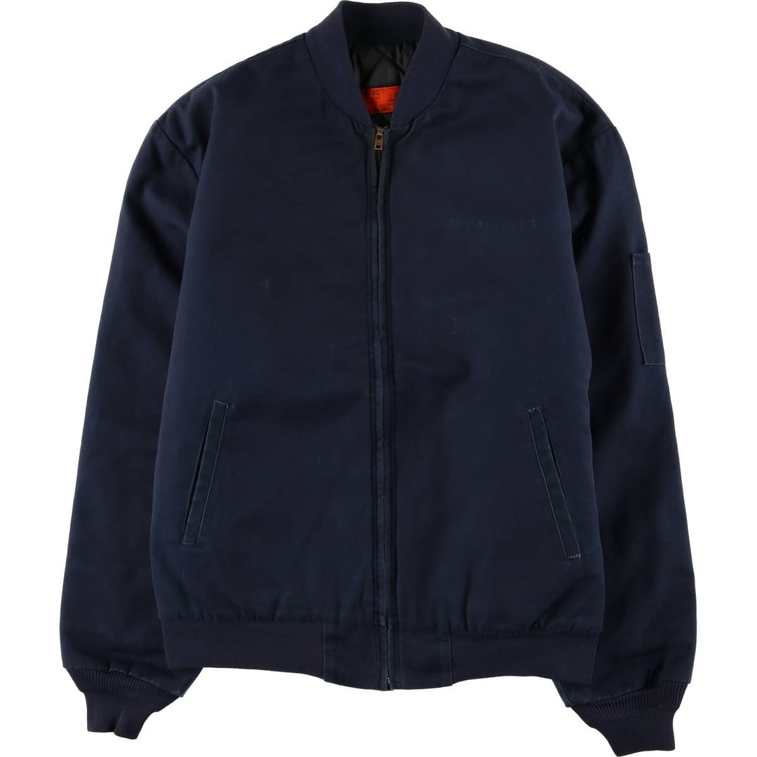 90'S - Red Kap Work Blouson, Men's Size Medium, Vintage polyester navy blue type Vintage Second Hand