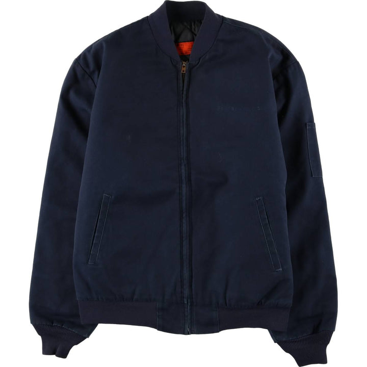 90'S - Red Kap Work Blouson, Men's Size Medium, Vintage polyester navy blue type Vintage Second Hand
