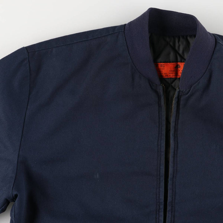 90'S - Red Kap Work Blouson, Men's Size Medium, Vintage polyester navy blue type Vintage Second Hand