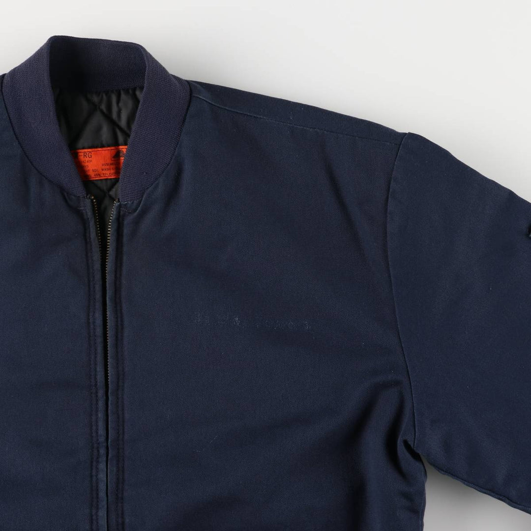 90'S - Red Kap Work Blouson, Men's Size Medium, Vintage polyester navy blue type Vintage Second Hand