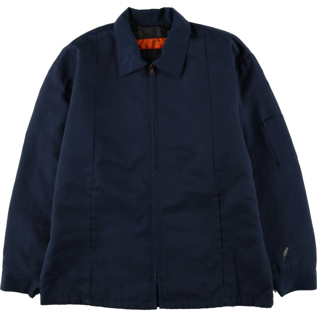 Red kap Work Jacket Men's Size L polyester navy blue type Vintage Second Hand