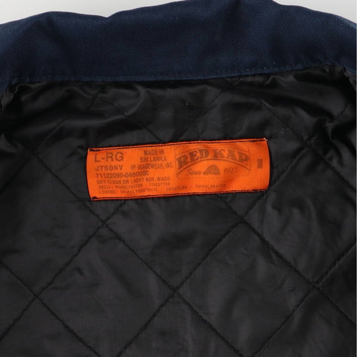 Red kap Work Jacket Men's Size L polyester navy blue type Vintage Second Hand