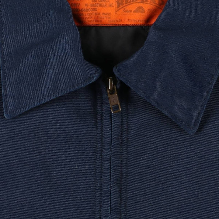 Red kap Work Jacket Men's Size L polyester navy blue type Vintage Second Hand