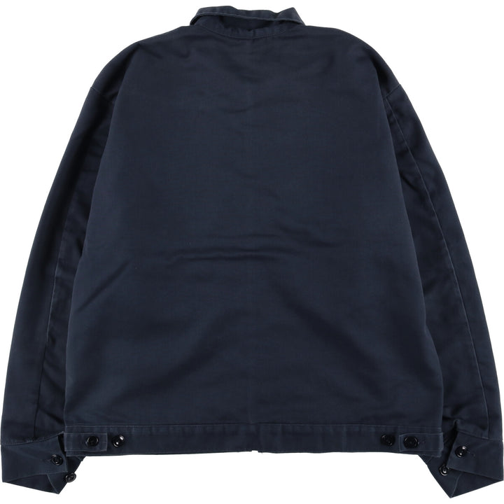 CINTAS padded work jacket, men's size L polyester navy blue type Vintage Second Hand