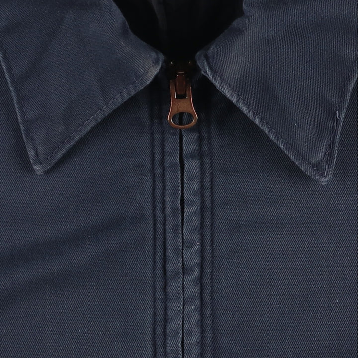 CINTAS padded work jacket, men's size L polyester navy blue type Vintage Second Hand