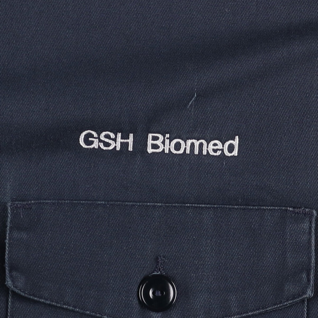 CINTAS padded work jacket, men's size L polyester navy blue type Vintage Second Hand