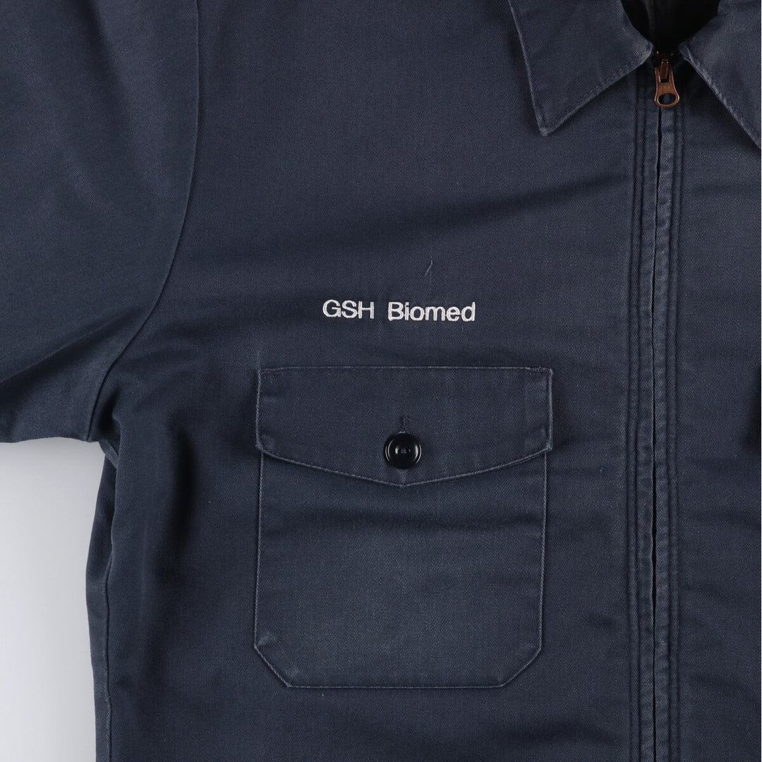 CINTAS padded work jacket, men's size L polyester navy blue type Vintage Second Hand