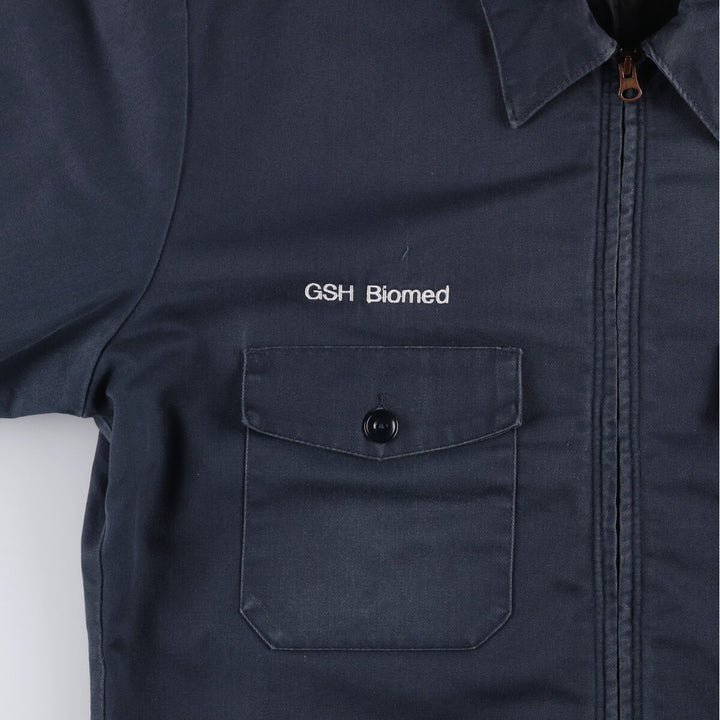 CINTAS padded work jacket, men's size L polyester navy blue type Vintage Second Hand