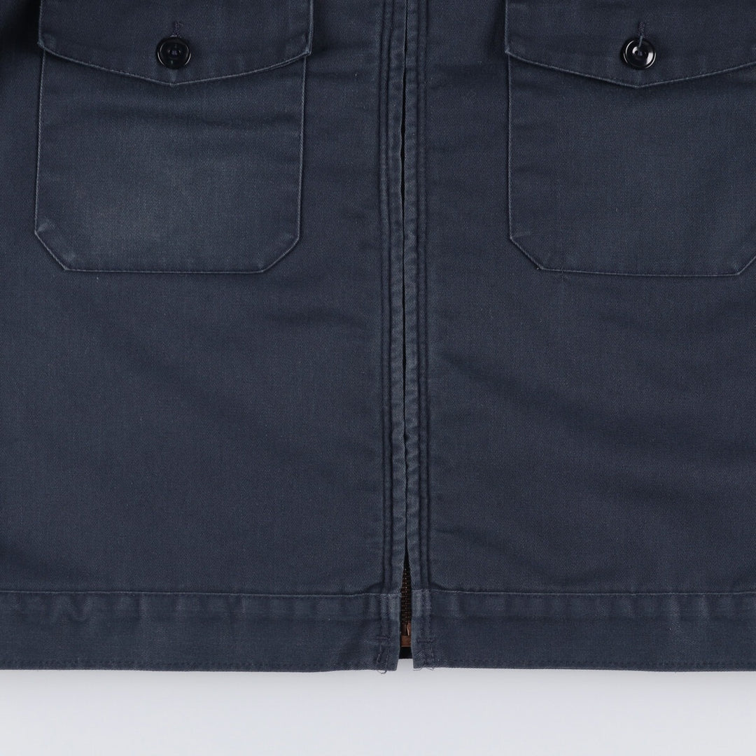 CINTAS padded work jacket, men's size L polyester navy blue type Vintage Second Hand