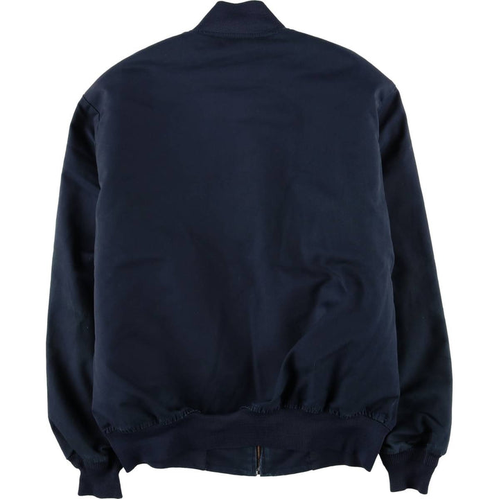 CINTAS Work Blouson, Made in USA, Men's Size L polyester navy blue type Vintage Second Hand