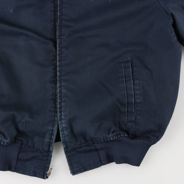 CINTAS Work Blouson, Made in USA, Men's Size L polyester navy blue type Vintage Second Hand