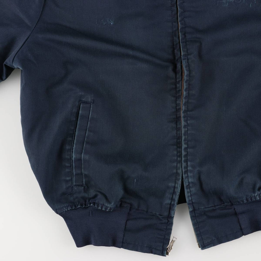 CINTAS Work Blouson, Made in USA, Men's Size L polyester navy blue type Vintage Second Hand