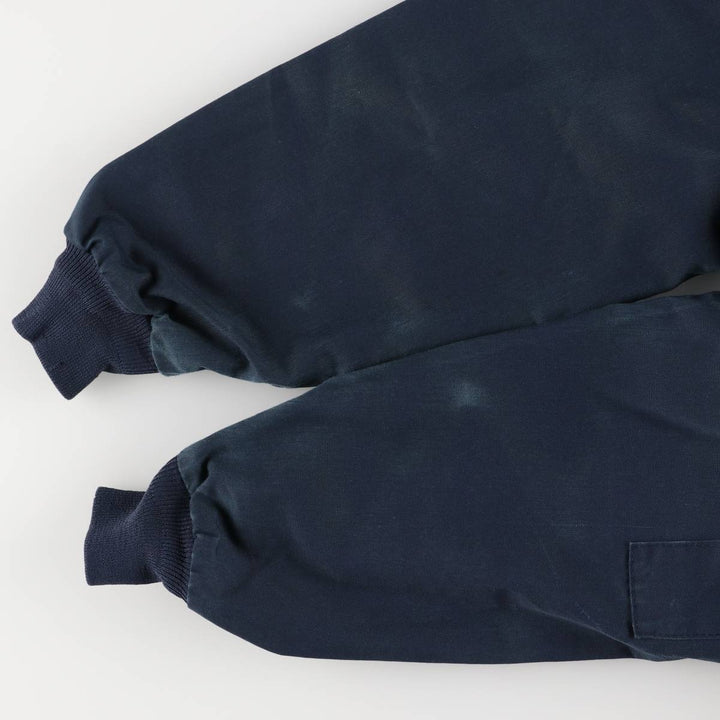 CINTAS Work Blouson, Made in USA, Men's Size L polyester navy blue type Vintage Second Hand
