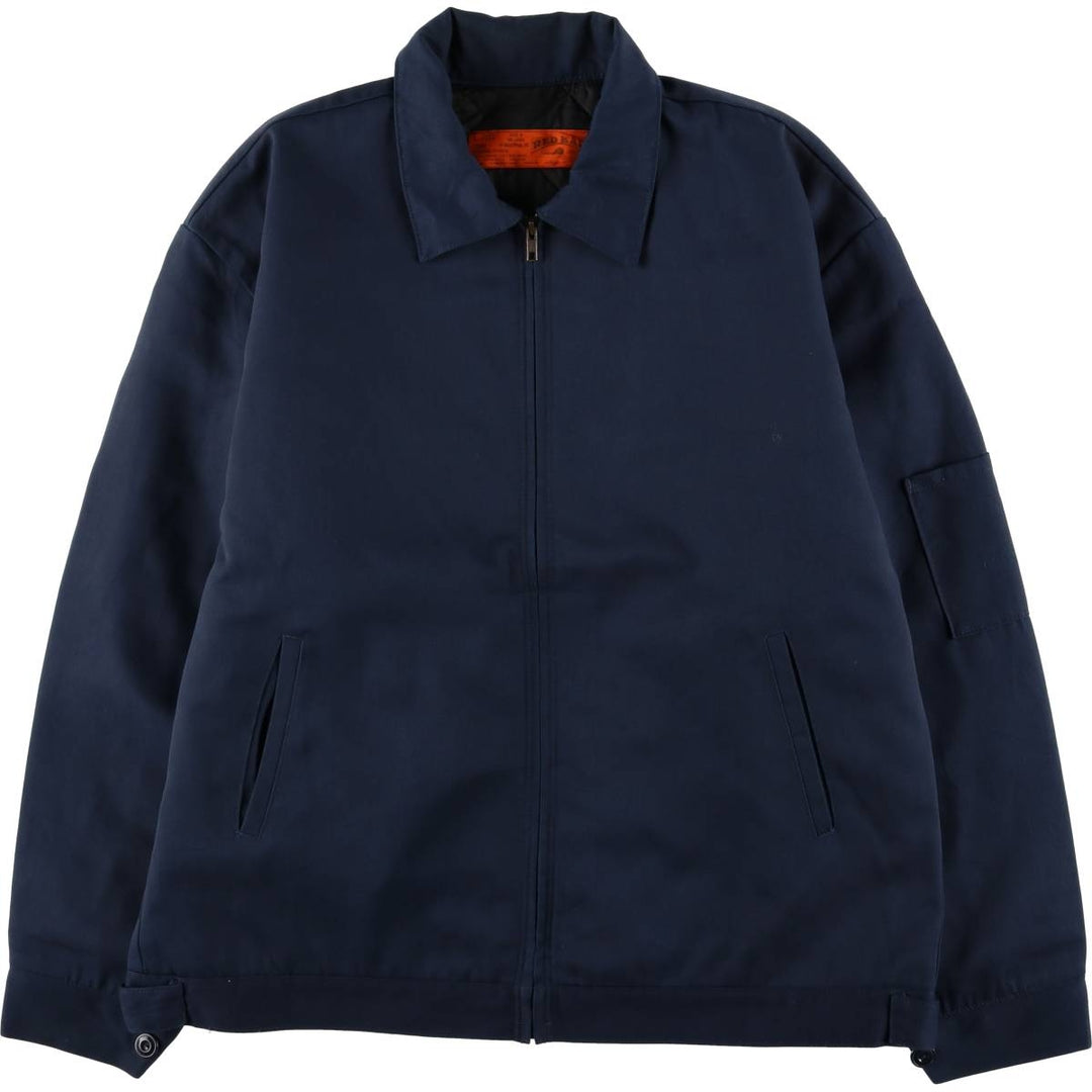 Red kap Work Jacket Men's Size L polyester navy blue type Vintage Second Hand