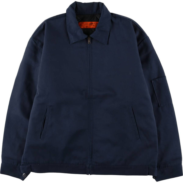 Red kap Work Jacket Men's Size L polyester navy blue type Vintage Second Hand