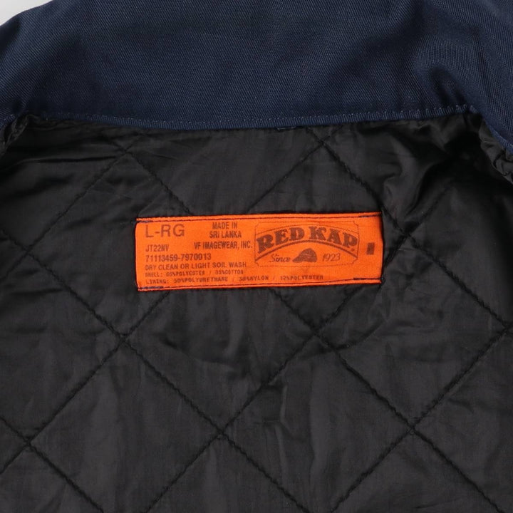 Red kap Work Jacket Men's Size L polyester navy blue type Vintage Second Hand