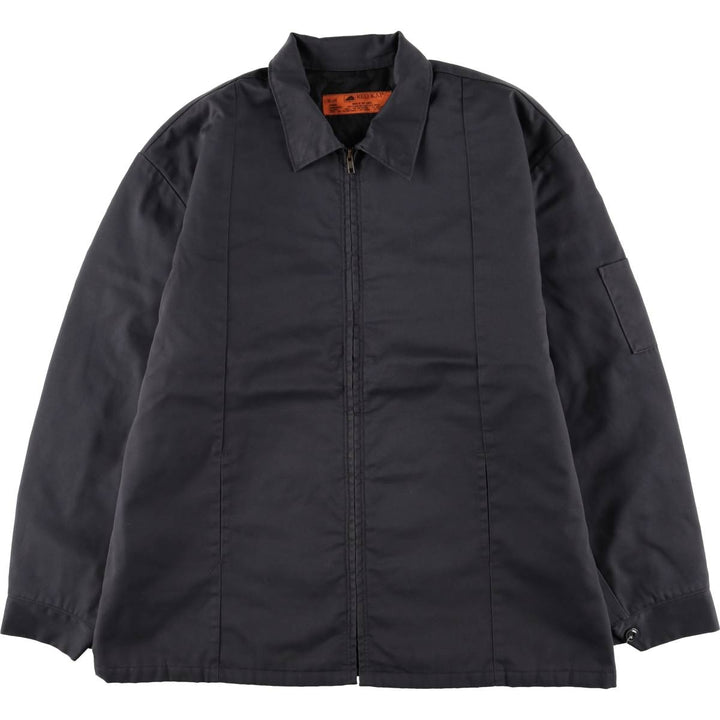 90'S Red Kap Work Jacket, Men's XL, Vintage polyester Charcoal Vintage Second Hand
